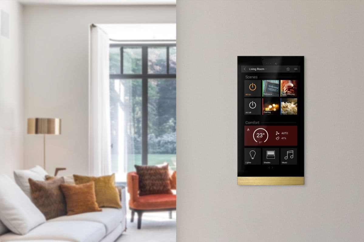 Basalte Ellie touchscreen controlling a Melbourne smart home