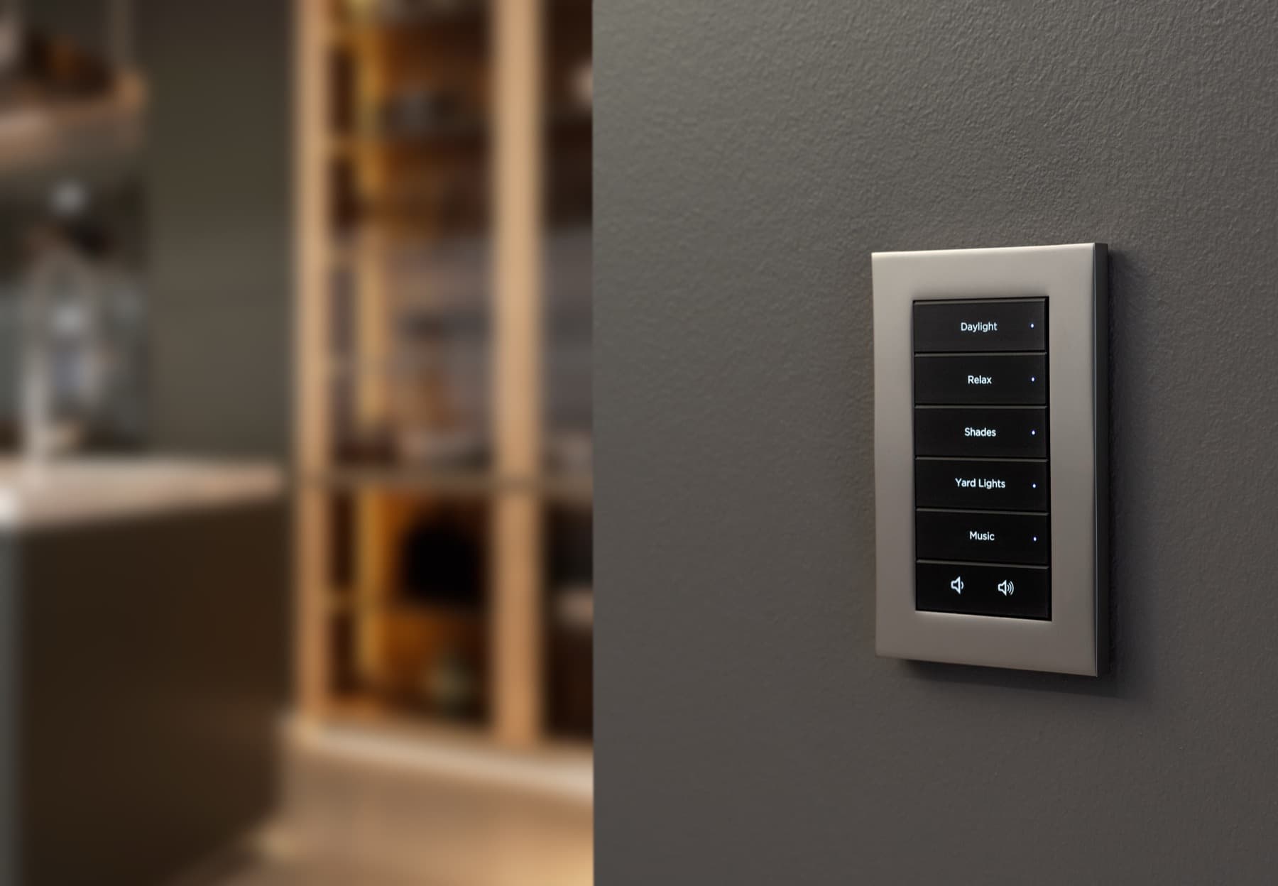 Control4 Lux keypad in a Melbourne residence